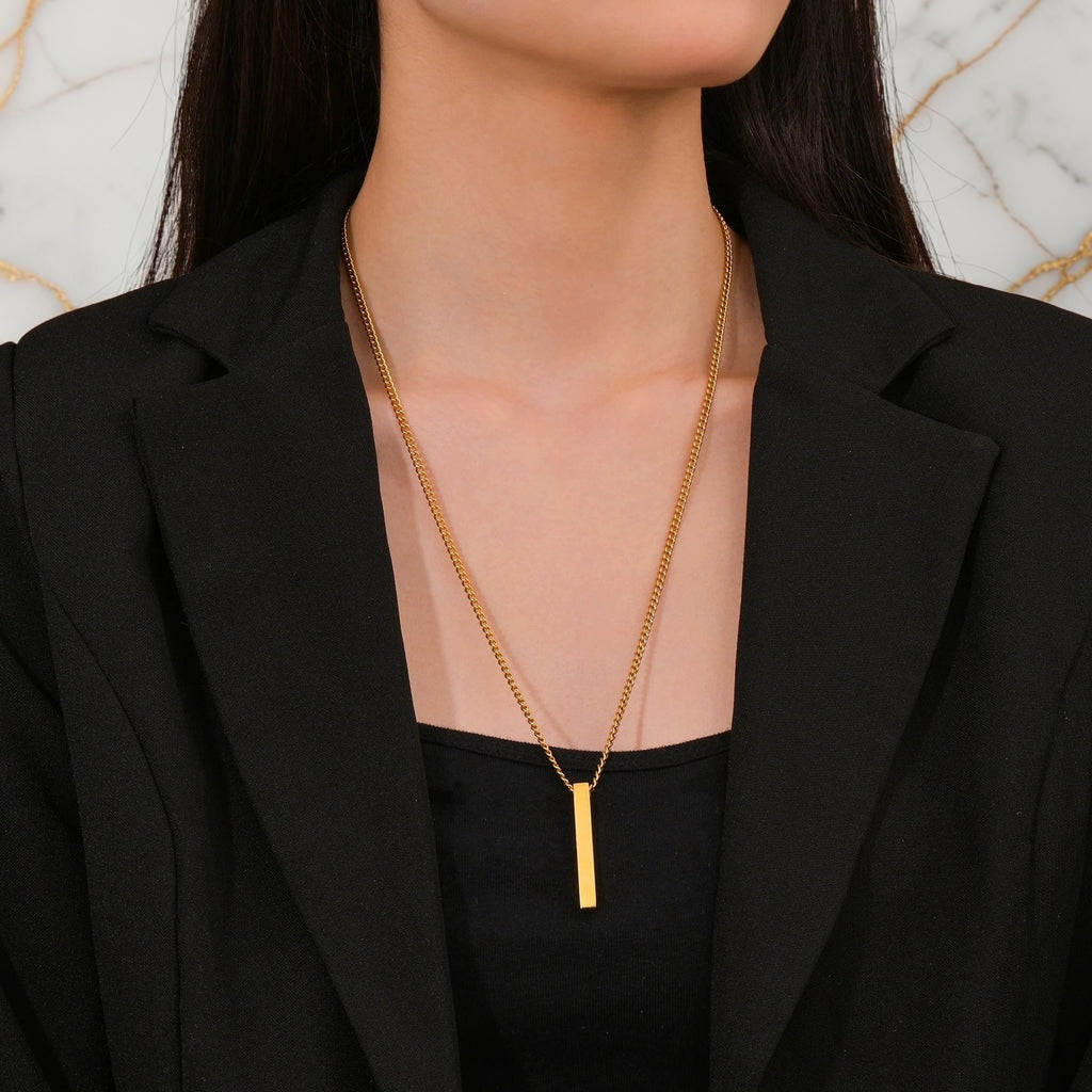 Stainless Steel Bar Necklace