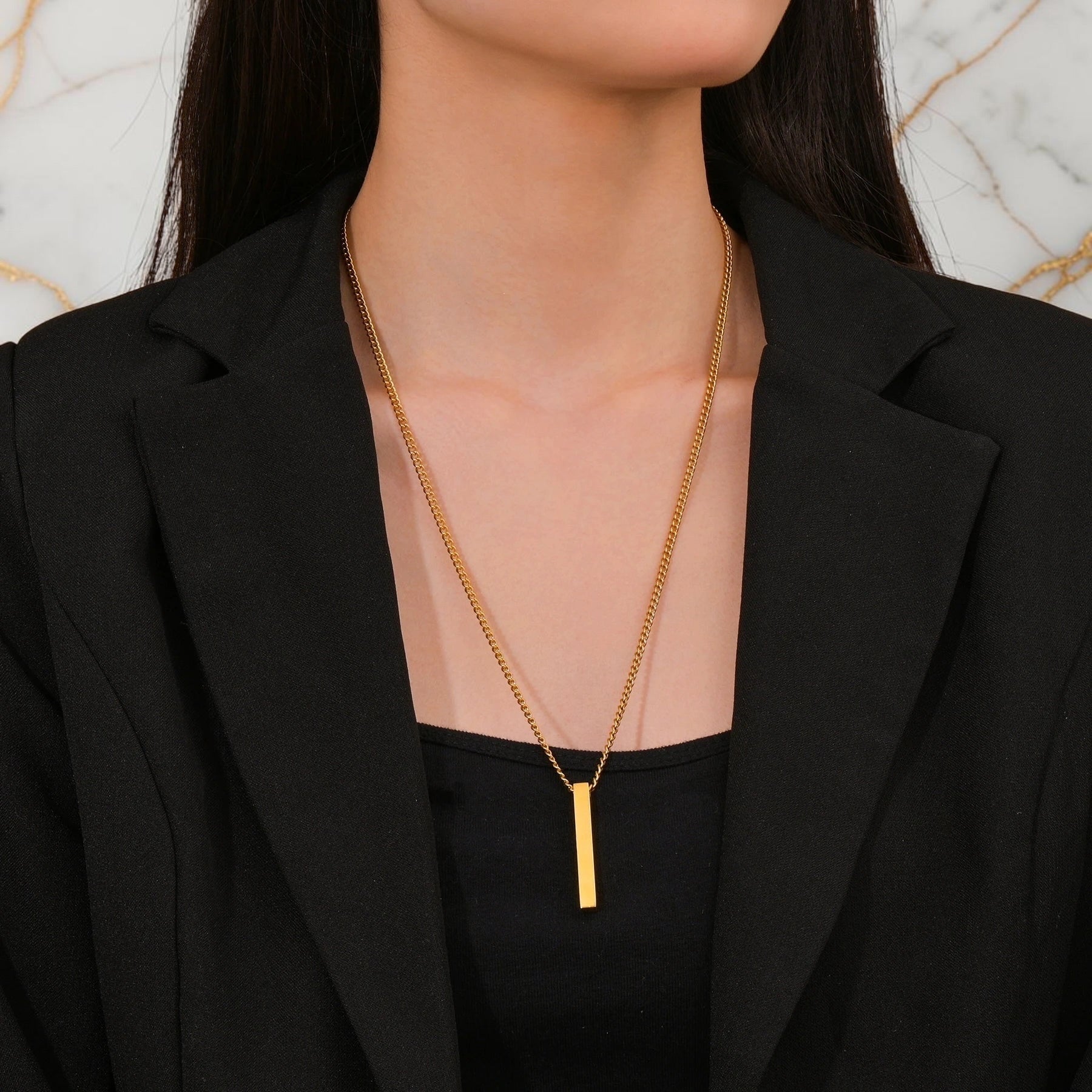 Stainless Steel Bar Necklace