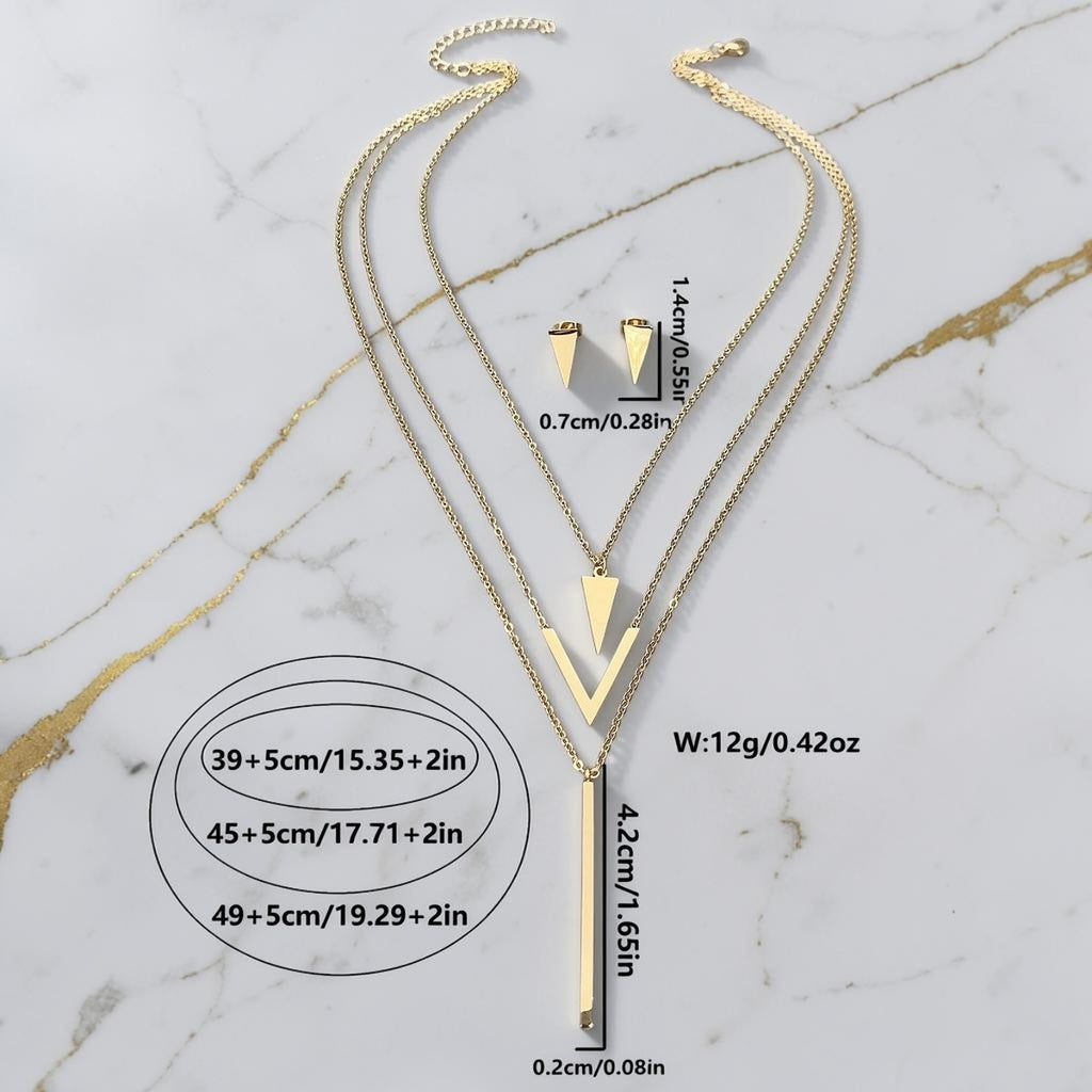 3 V-Shape Jewelry Set