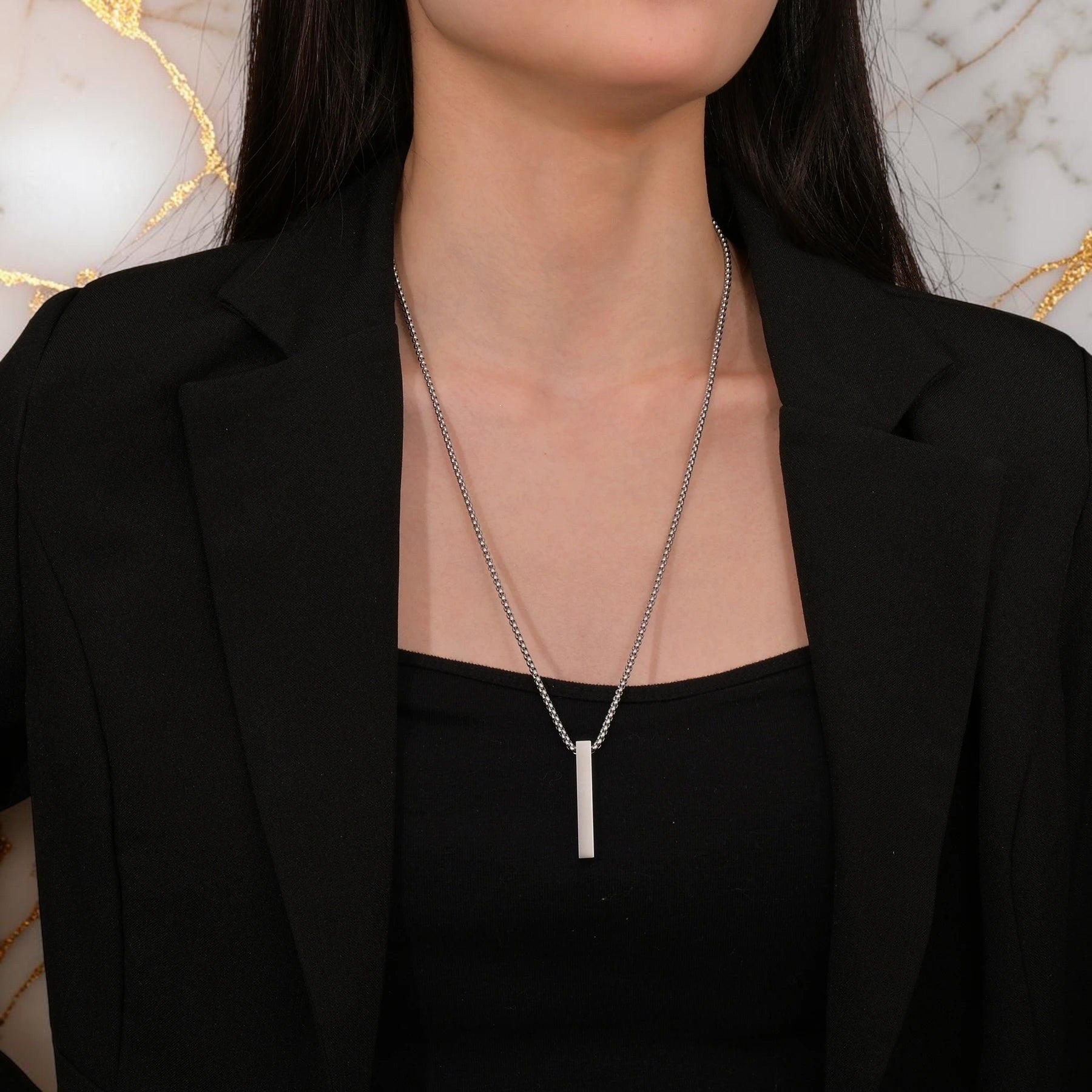 Stainless Steel Bar Necklace