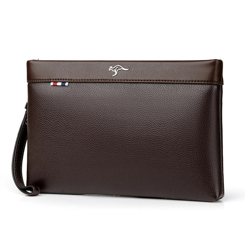 Men's PU Leather Clutch Wallet – Fits Tablet