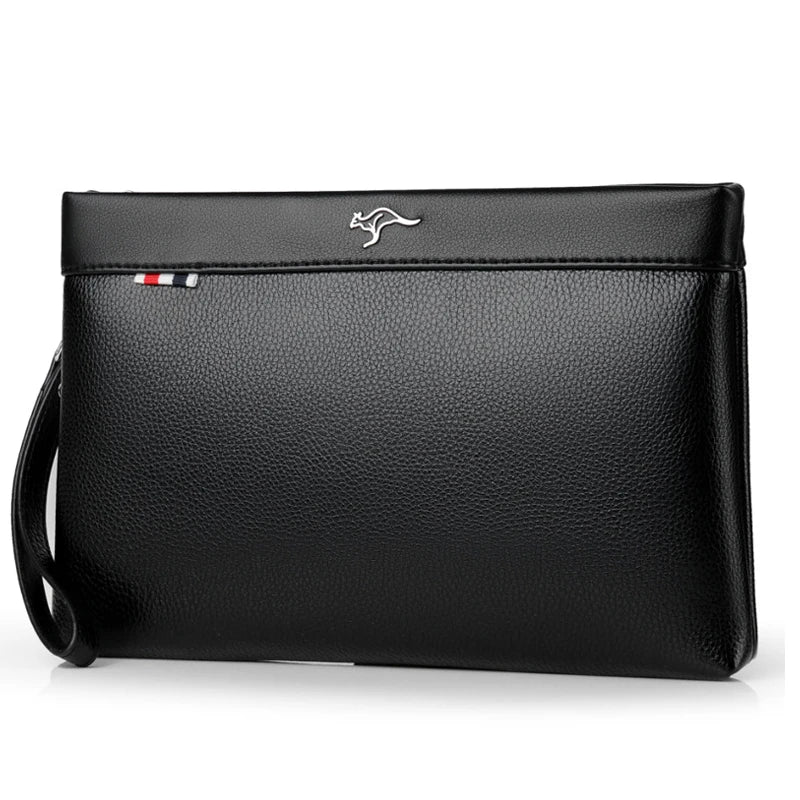 Men's PU Leather Clutch Wallet – Fits Tablet