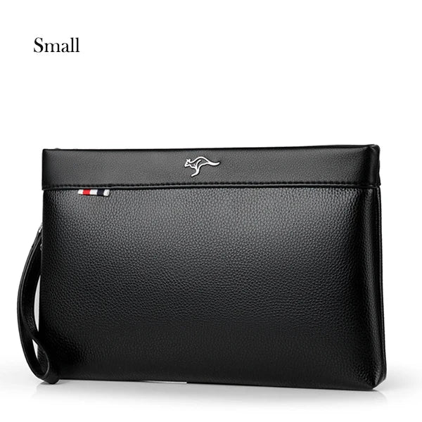 Men's PU Leather Clutch Wallet – Fits Tablet