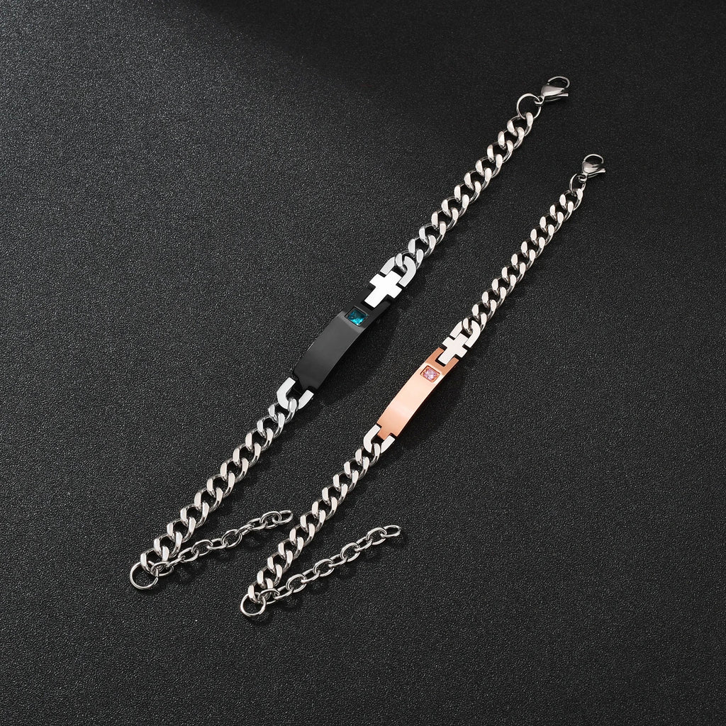 Stainless Steel Bar Chain Bracelet