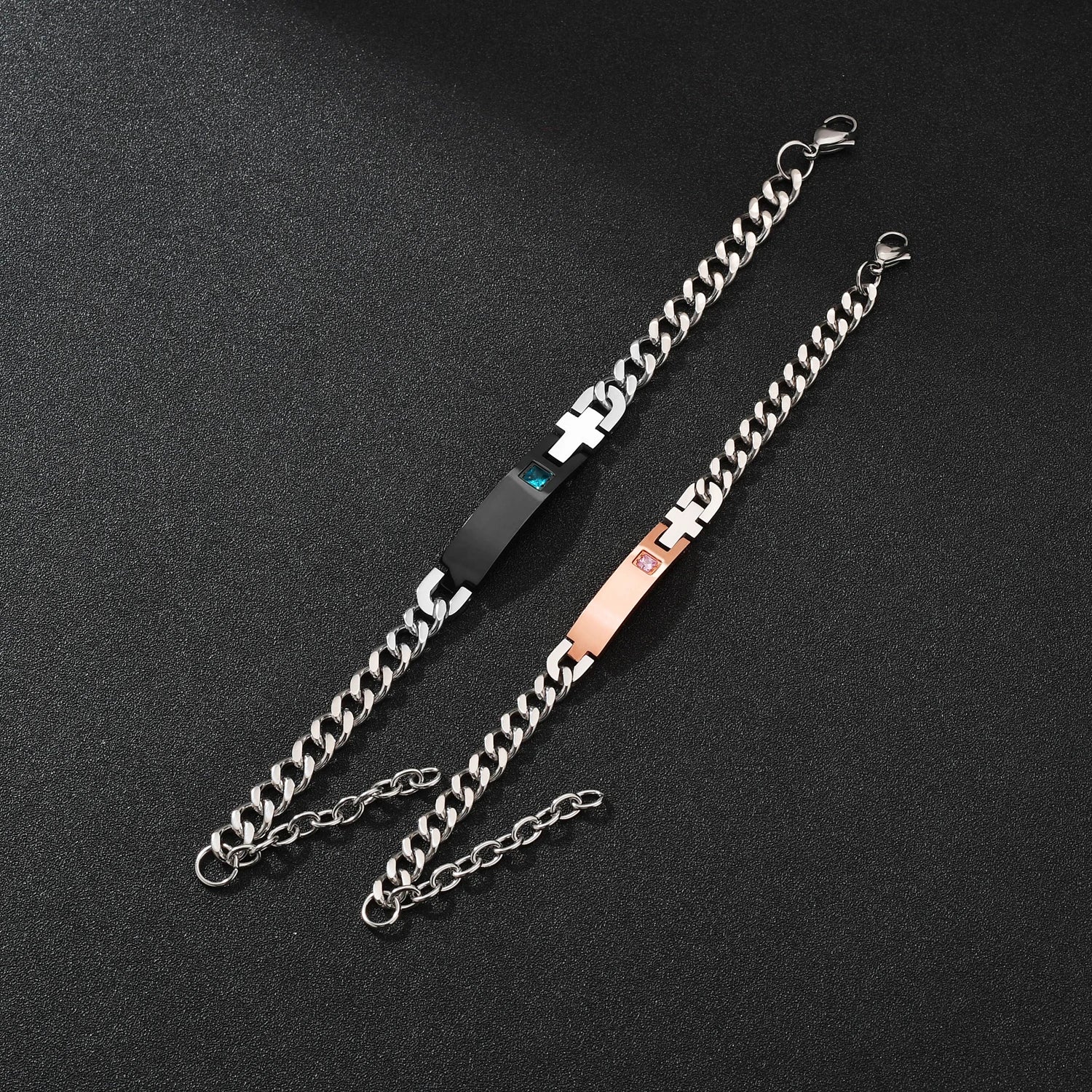 Stainless Steel Bar Chain Bracelet