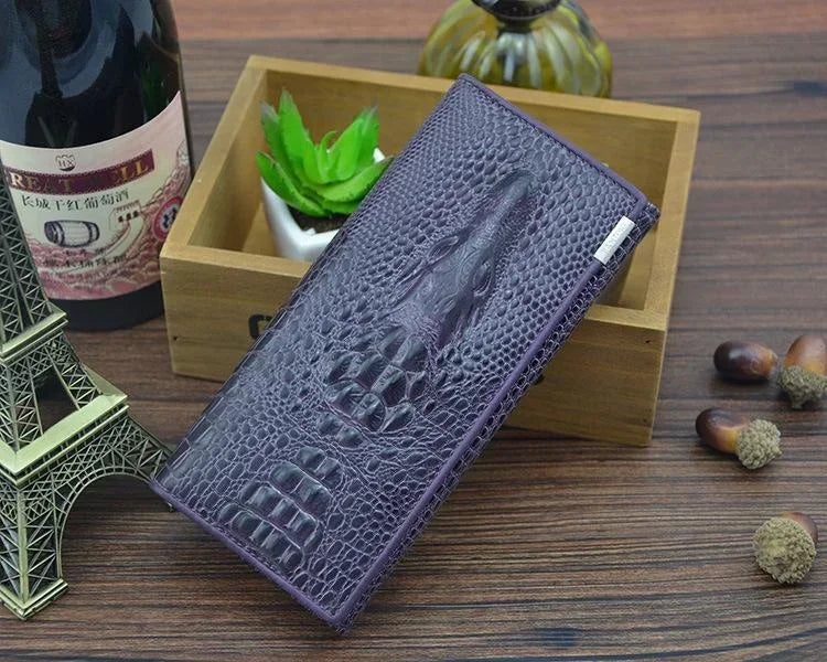 Long Zip Leather Wallet