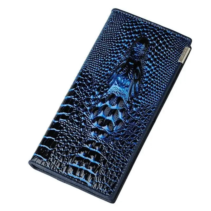 Long Zip Leather Wallet