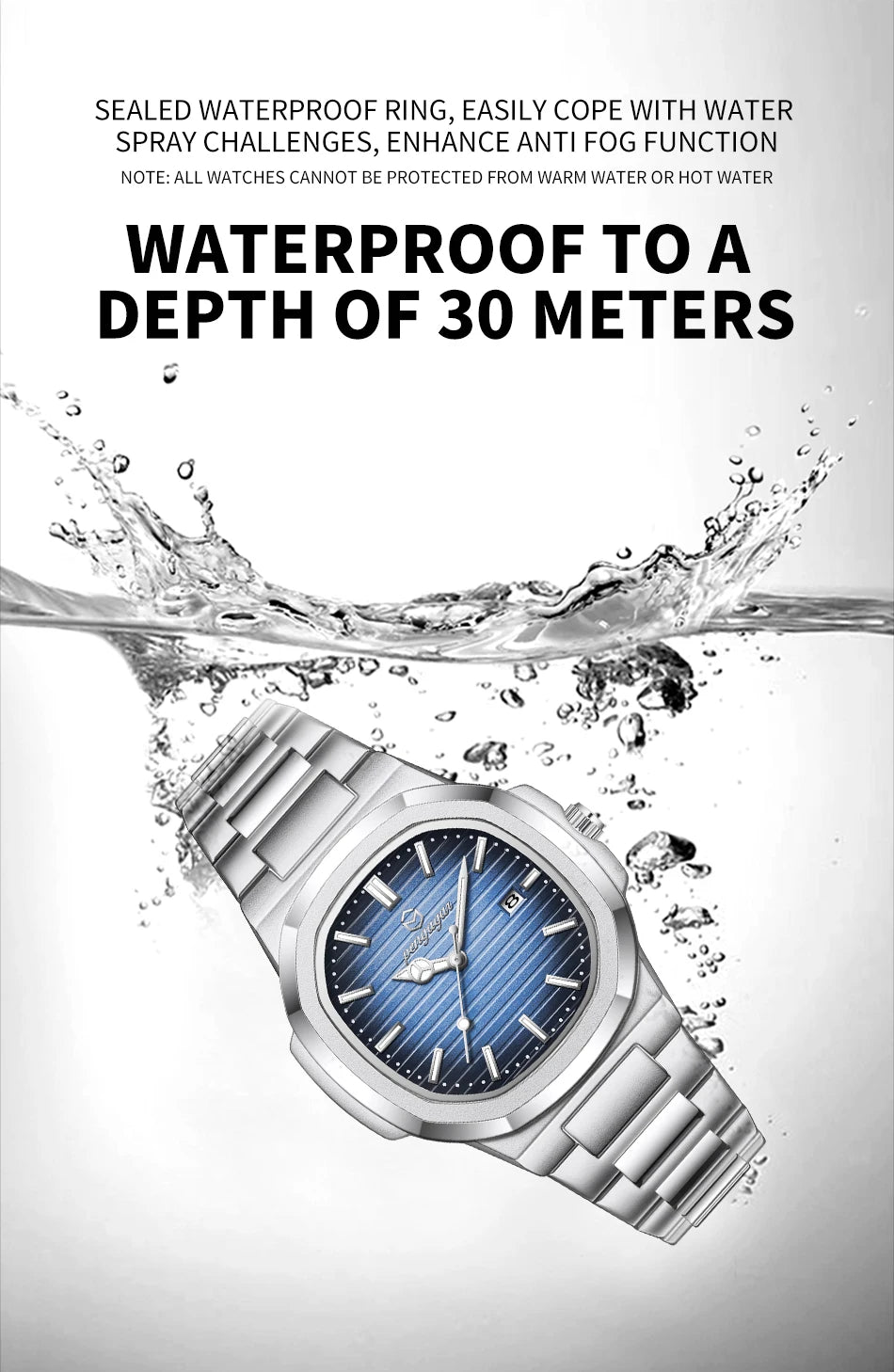 Luxury Military Stainless Steel Watch