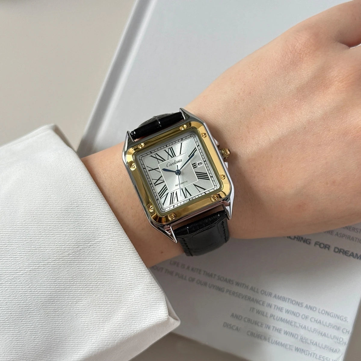 Men's Square Roman Numeral Quartz Watch