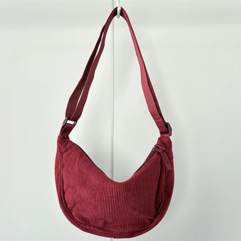Corduroy Women’s Shoulder Bag – Casual Everyday Bag
