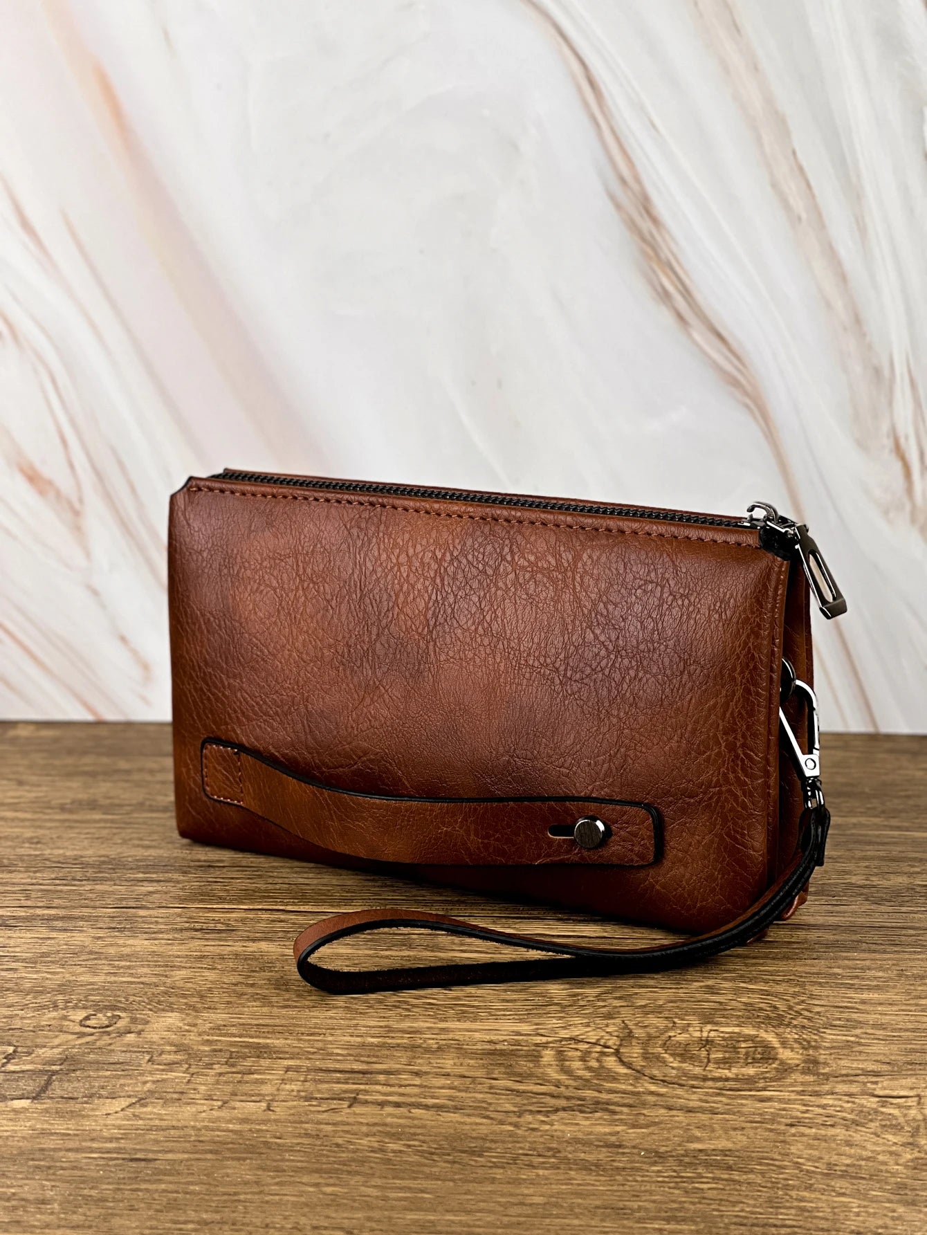 Men's Double Compartment Zip Wallet