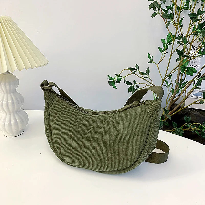 Corduroy Women’s Shoulder Bag – Casual Everyday Bag