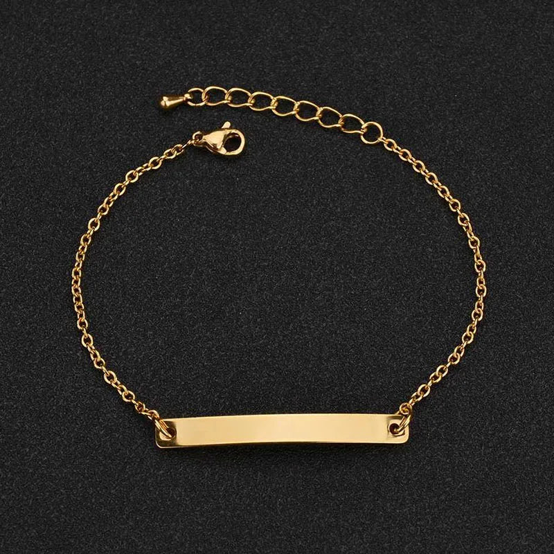 Stainless Steel Bar Chain Bracelet – Couple's Gift
