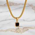 Geometric Stone Pendant Necklace
