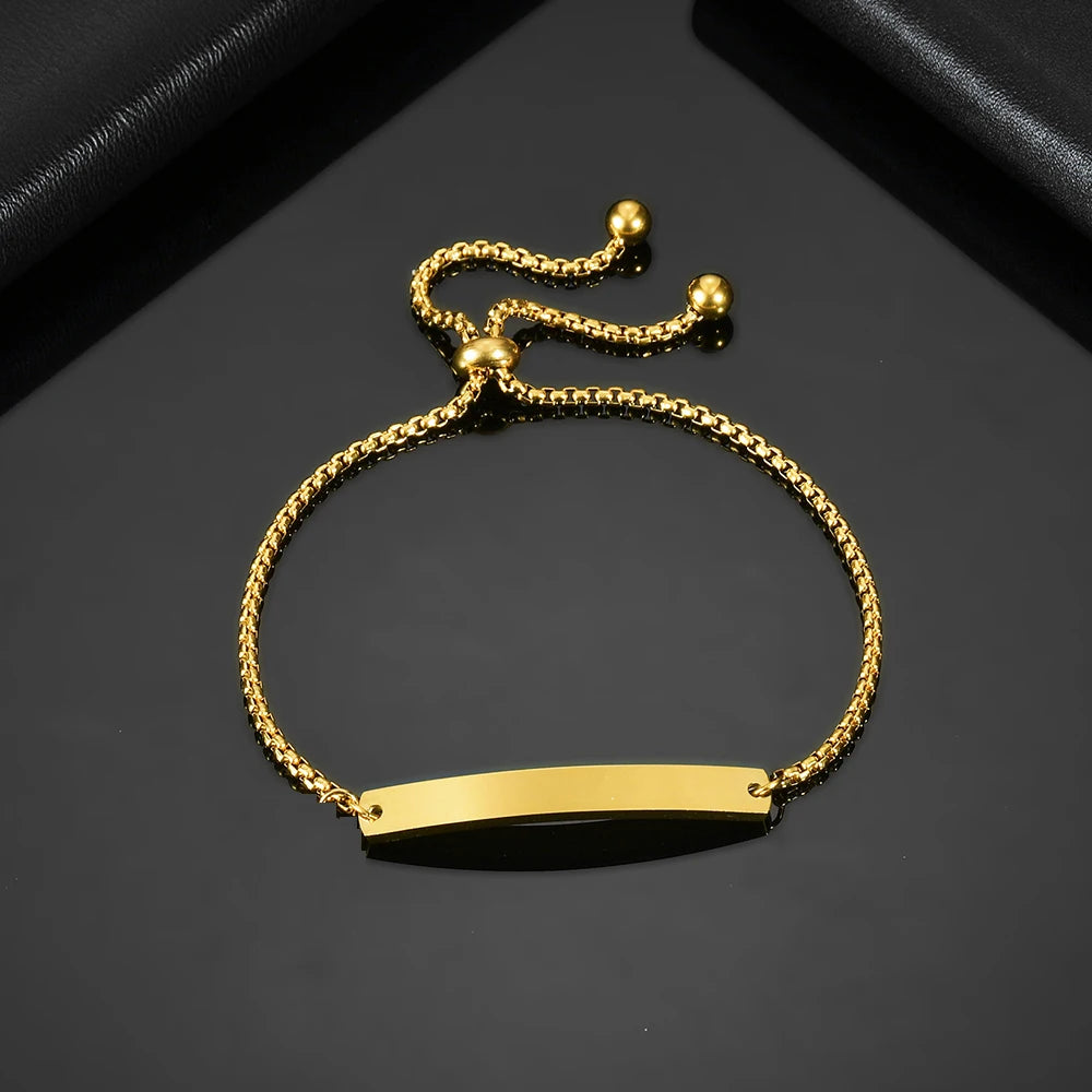 Stainless Steel Bar Chain Bracelet