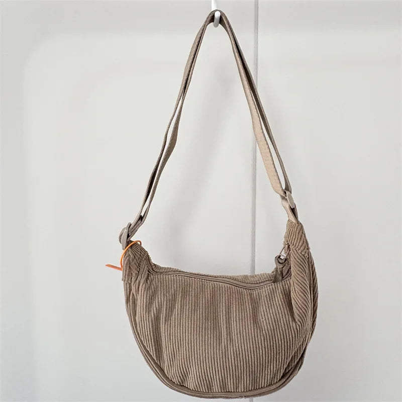 Corduroy Women’s Shoulder Bag – Casual Everyday Bag