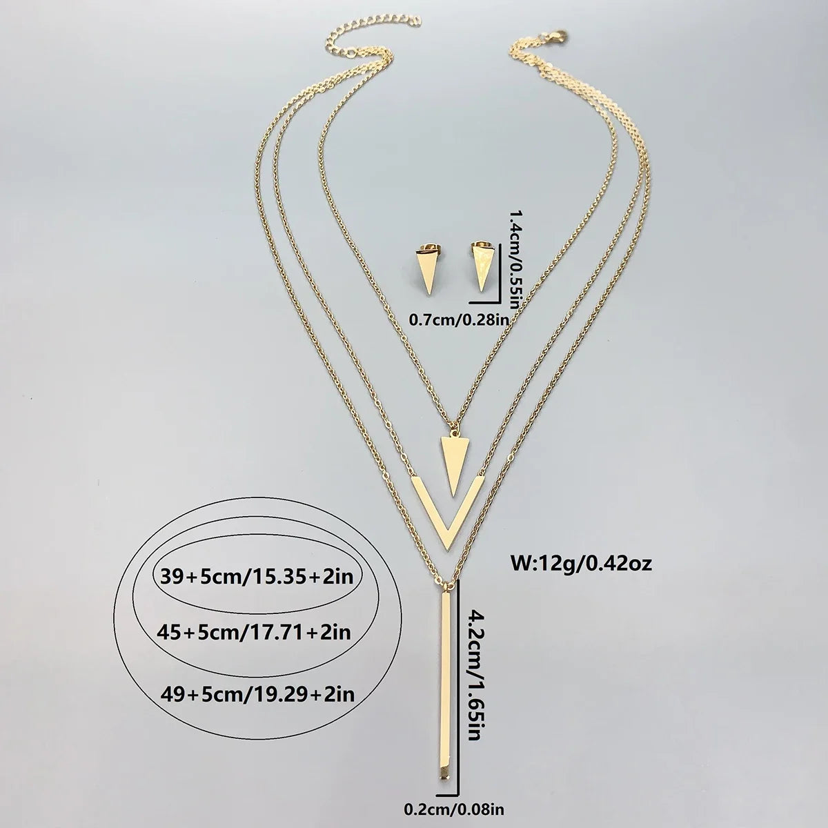 3 V-Shape Jewelry Set