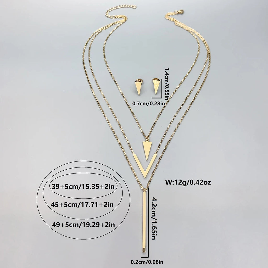 3 V-Shape Jewelry Set