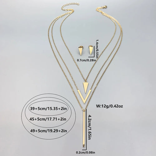 3 V-Shape Jewelry Set