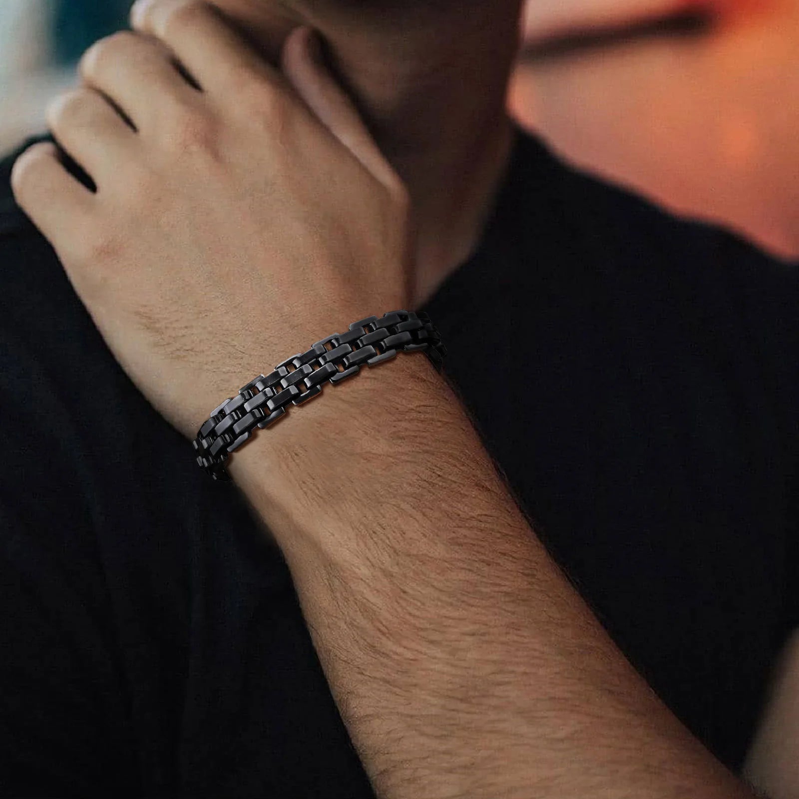 Men's 11mm Stainless Steel Link Bracelet