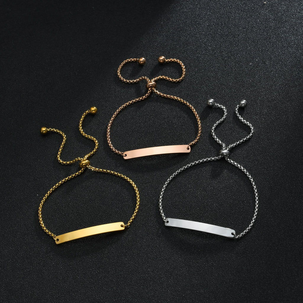 Stainless Steel Bar Chain Bracelet
