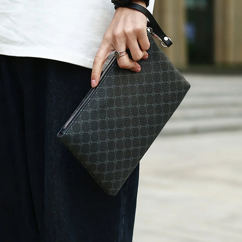 Men's PU Leather Clutch Wallet – Business