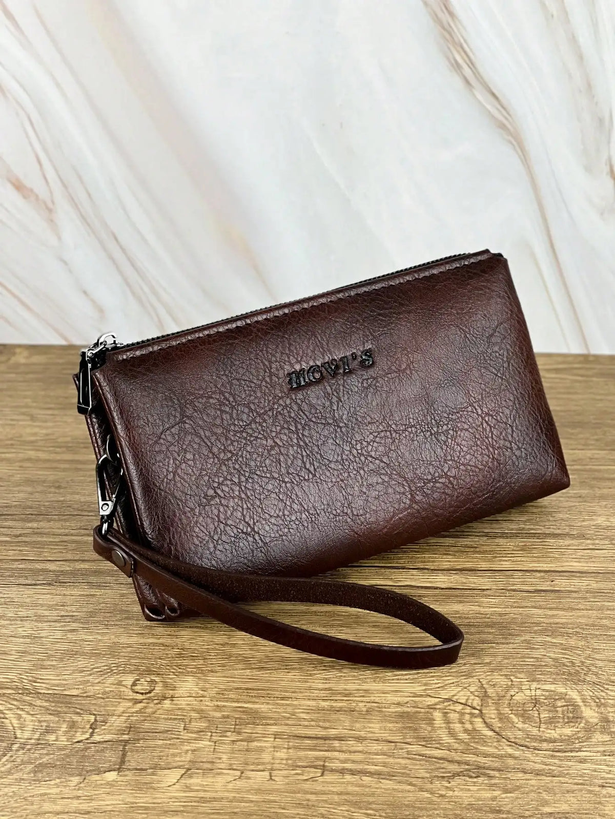 Men's Double Compartment Zip Wallet