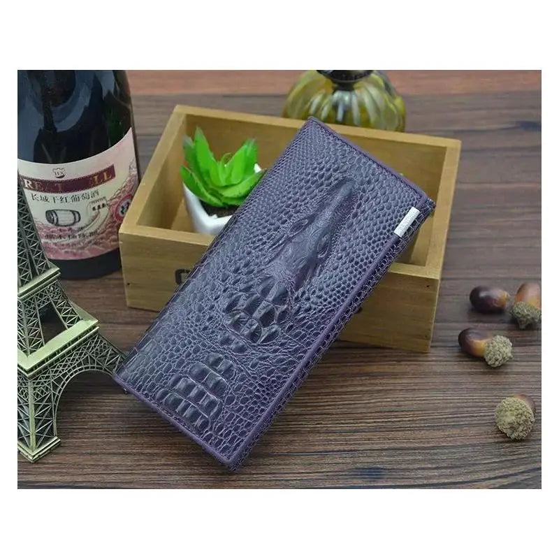 Long Zip Leather Wallet