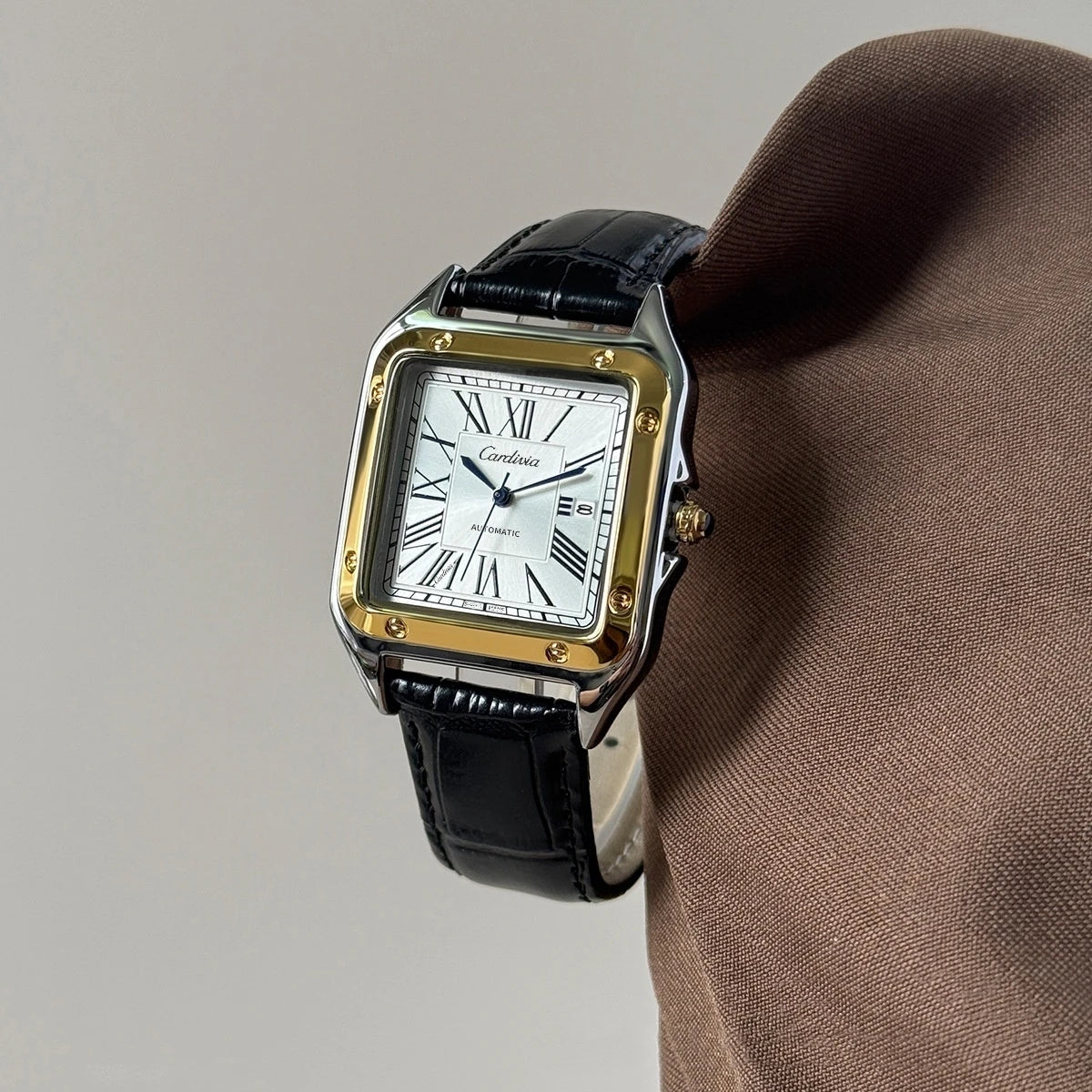 Men's Square Roman Numeral Quartz Watch