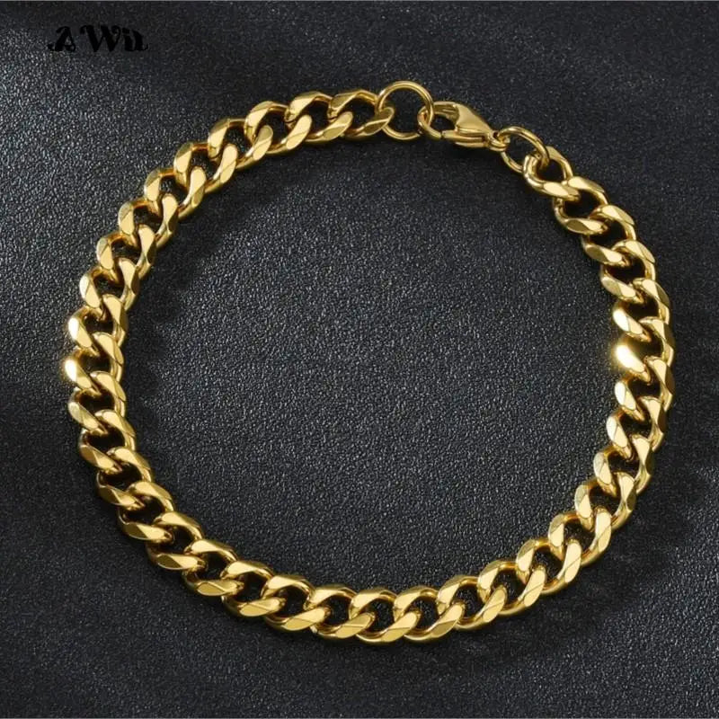 Stainless Steel Curb Chain Bracelet