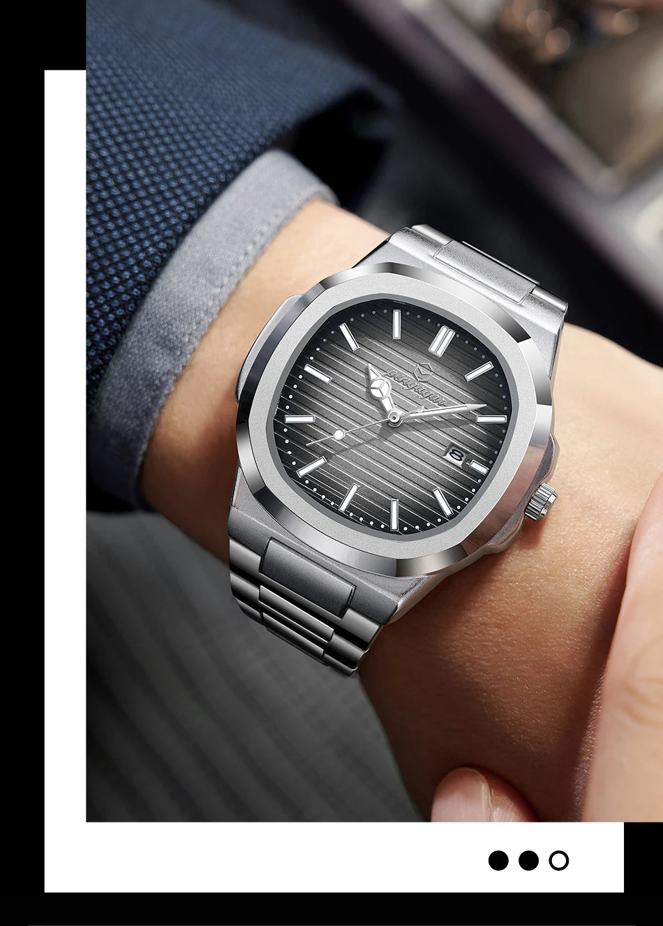 Luxury Military Stainless Steel Watch