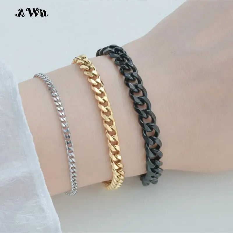 Stainless Steel Curb Chain Bracelet