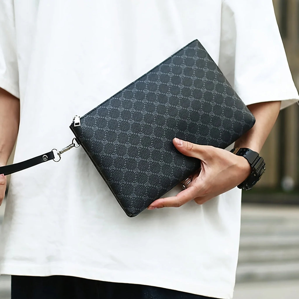 Men's PU Leather Clutch Wallet – Business