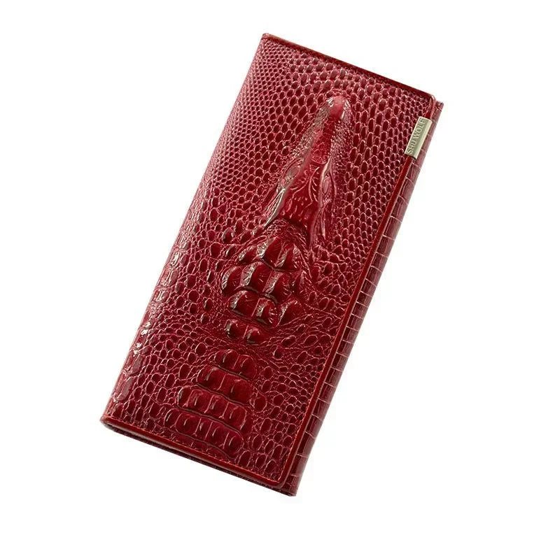 Long Zip Leather Wallet