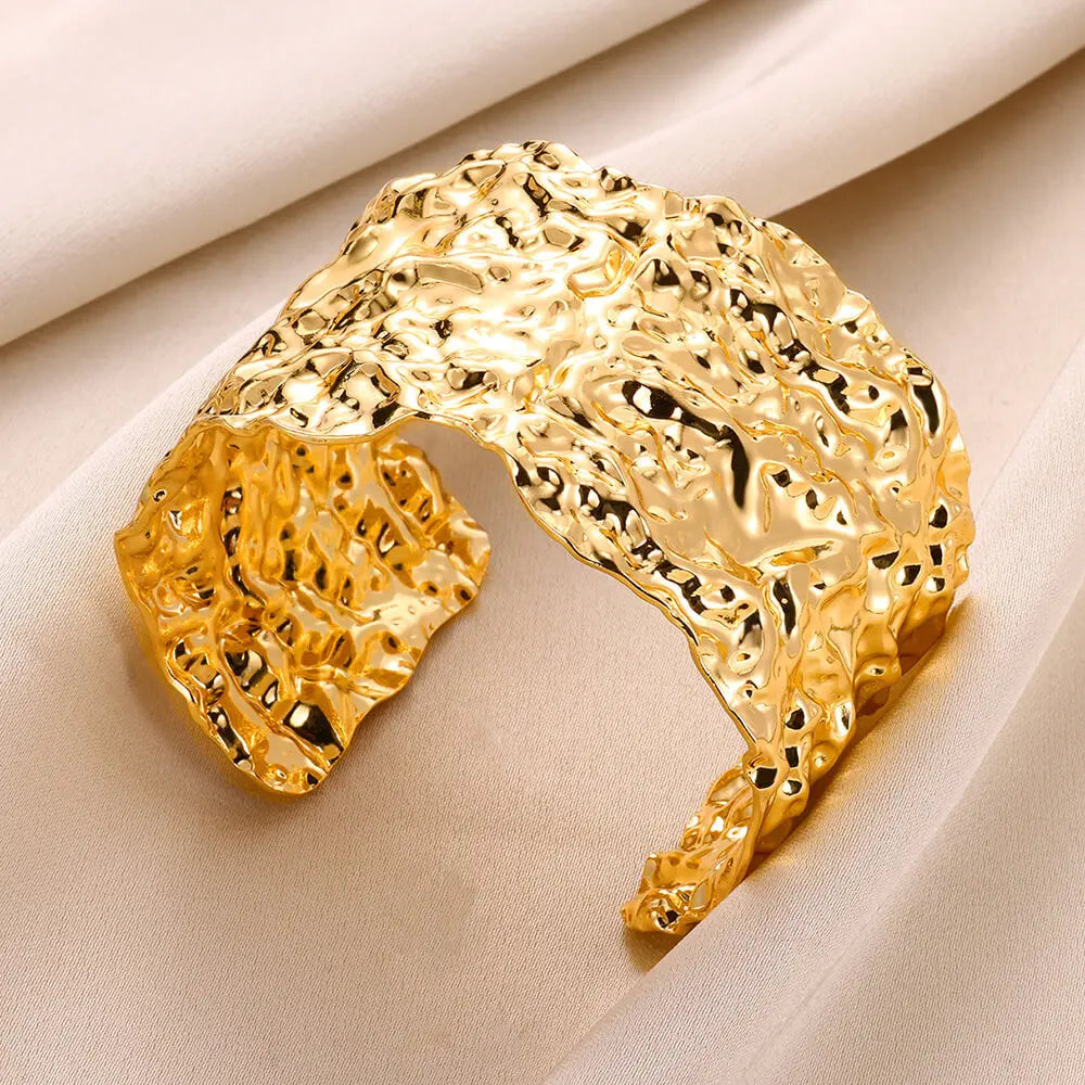 Vintage Gold Open Cuff Bracelet for Women