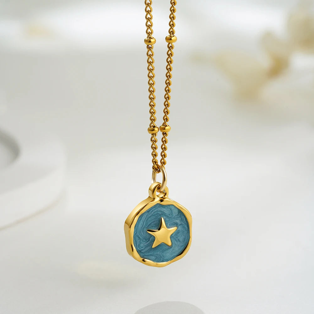 Colorful Enamel Heart Necklace