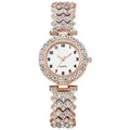 1pcs/2pcs Women’s Luxury Crystal Watch & Bracelet Set – Elegant Quartz Fashion Jewelry