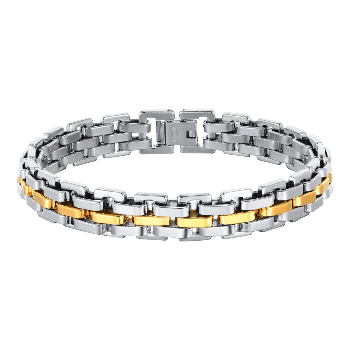 Men's 11mm Stainless Steel Link Bracelet