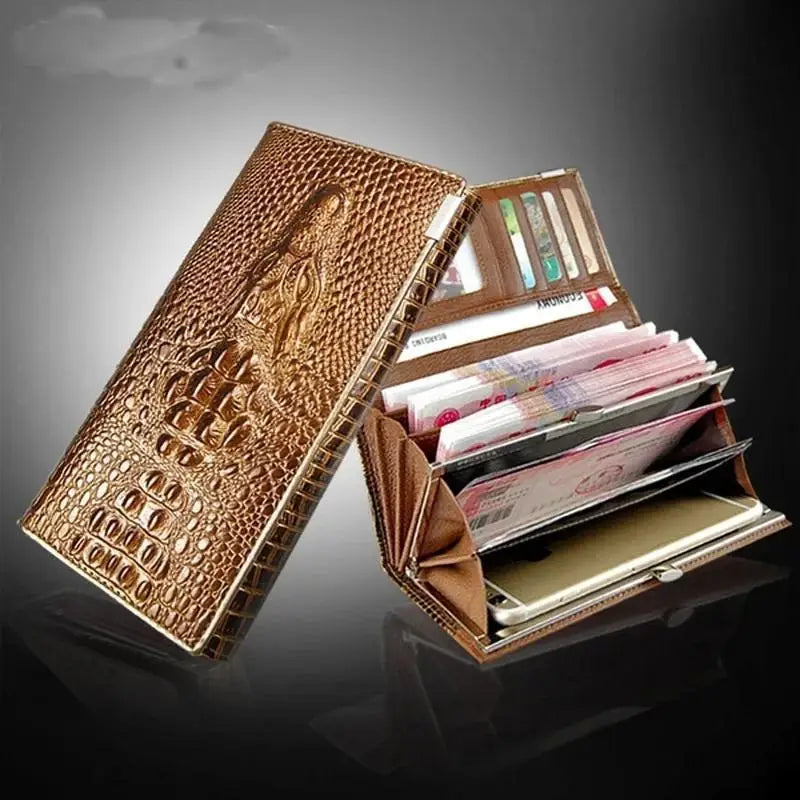 Long Zip Leather Wallet