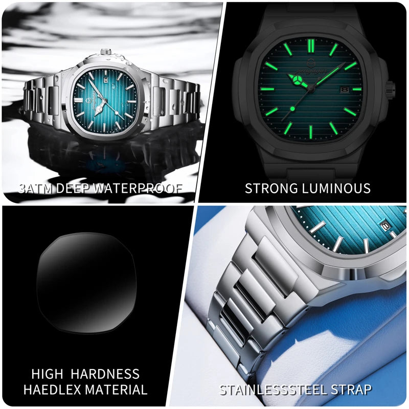 Luxury Military Stainless Steel Watch