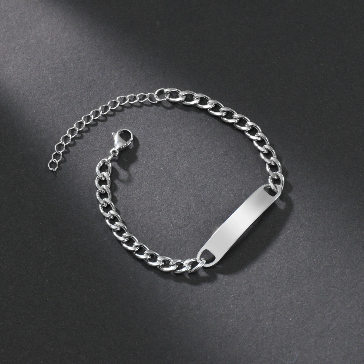 Stainless Steel Bar Chain Bracelet – Couple's Gift