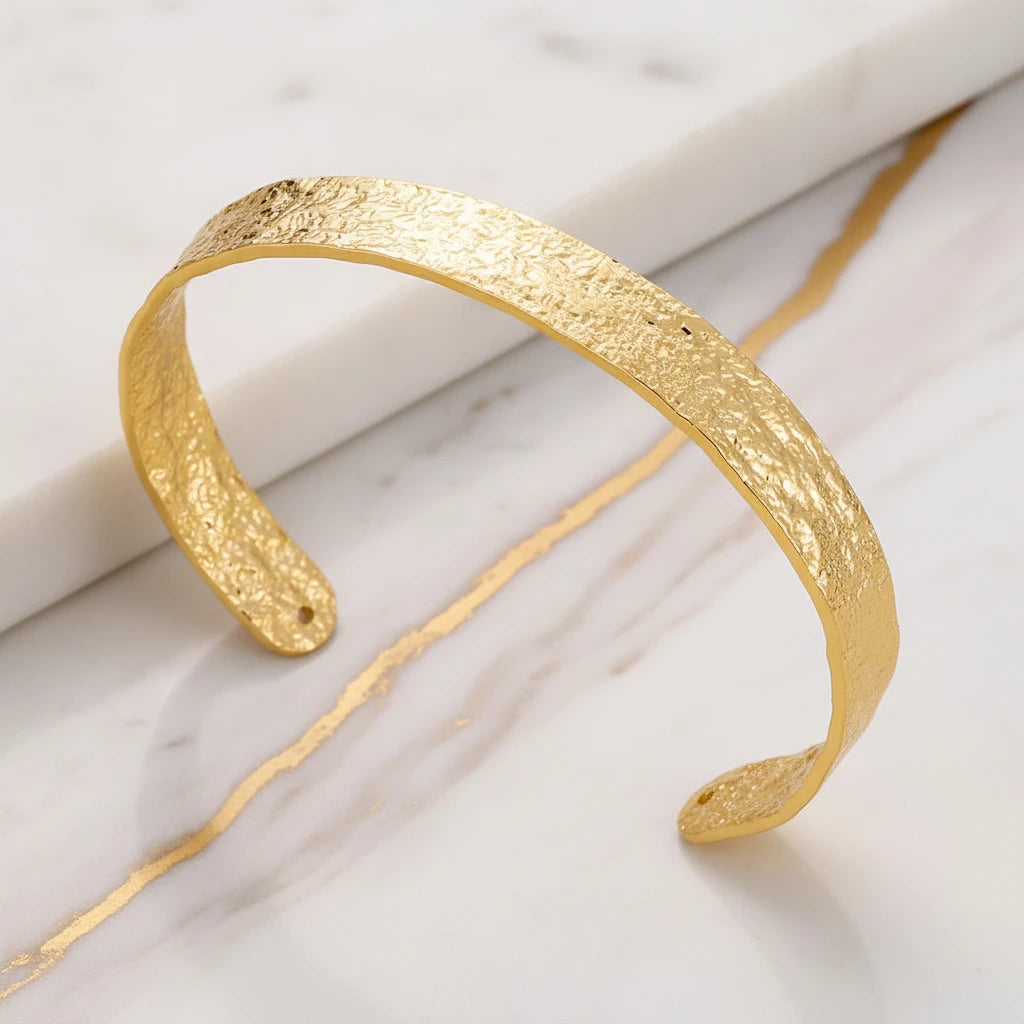 Vintage Gold Open Cuff Bracelet for Women