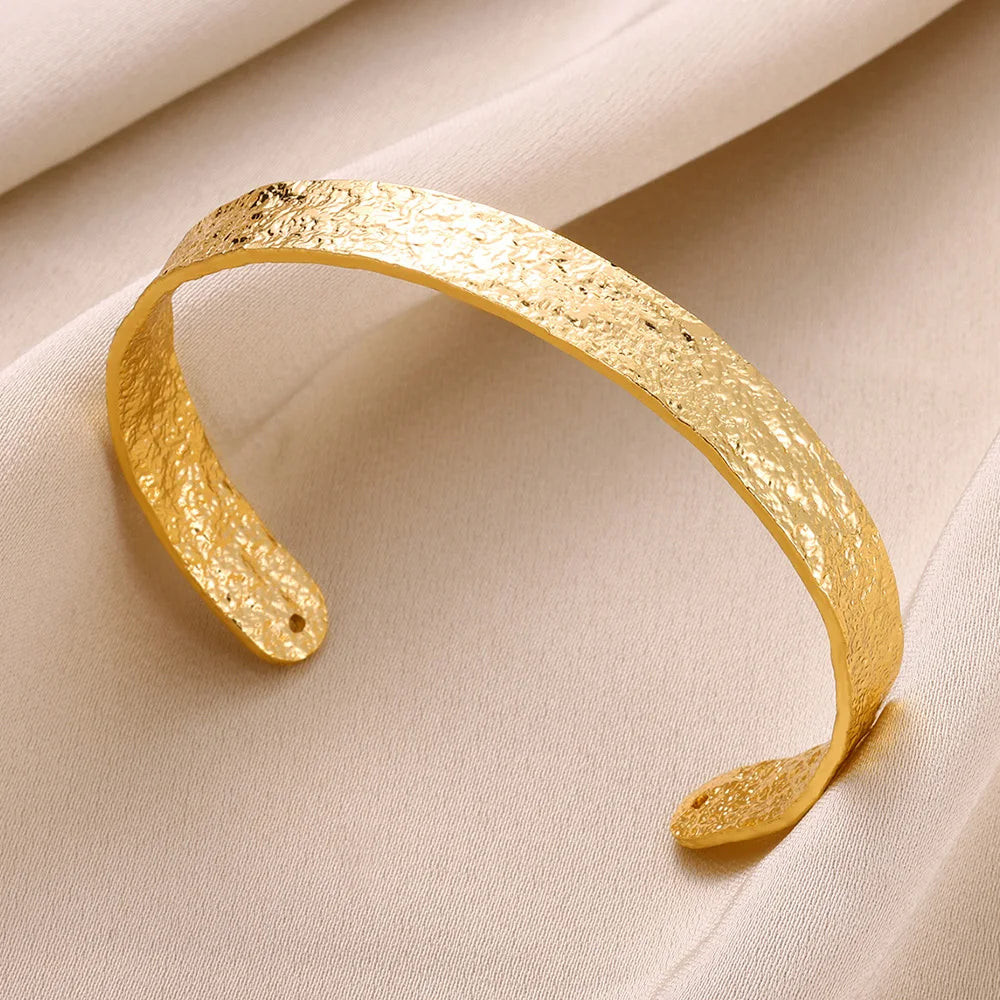 Vintage Gold Open Cuff Bracelet for Women