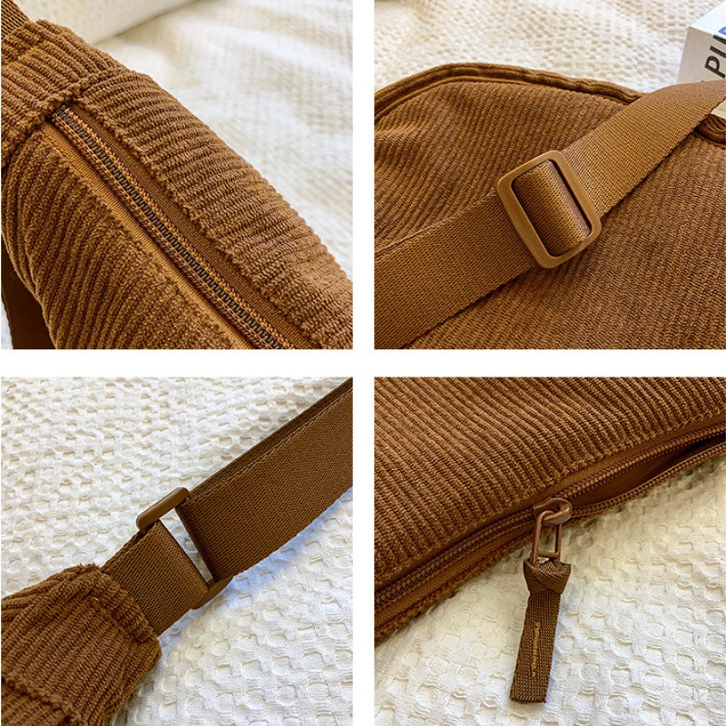Corduroy Women’s Shoulder Bag – Casual Everyday Bag