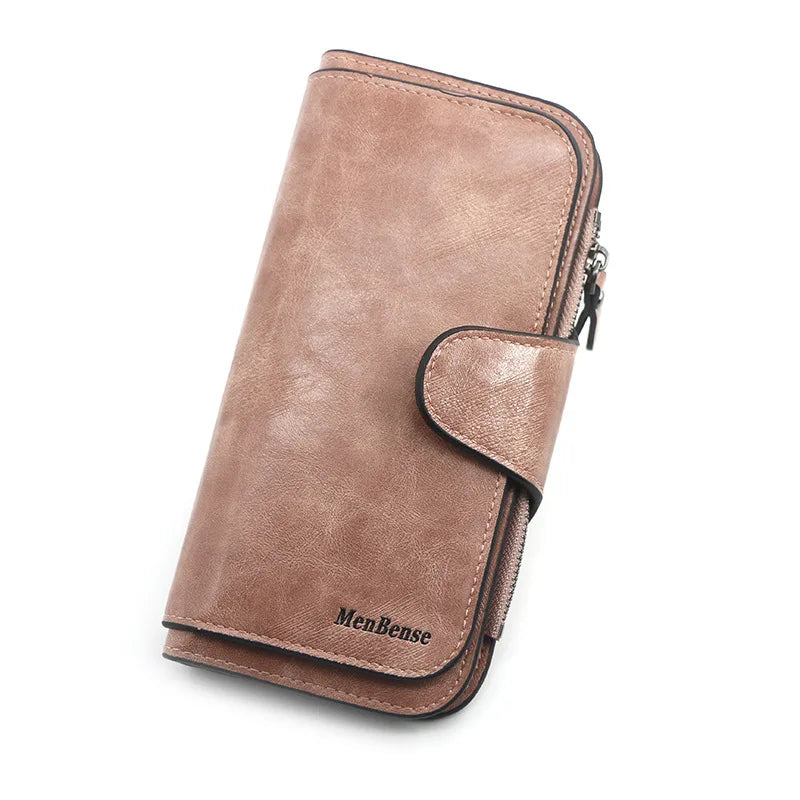 Long PU Leather Clutch Wallet – Women's Card & Coin Purse