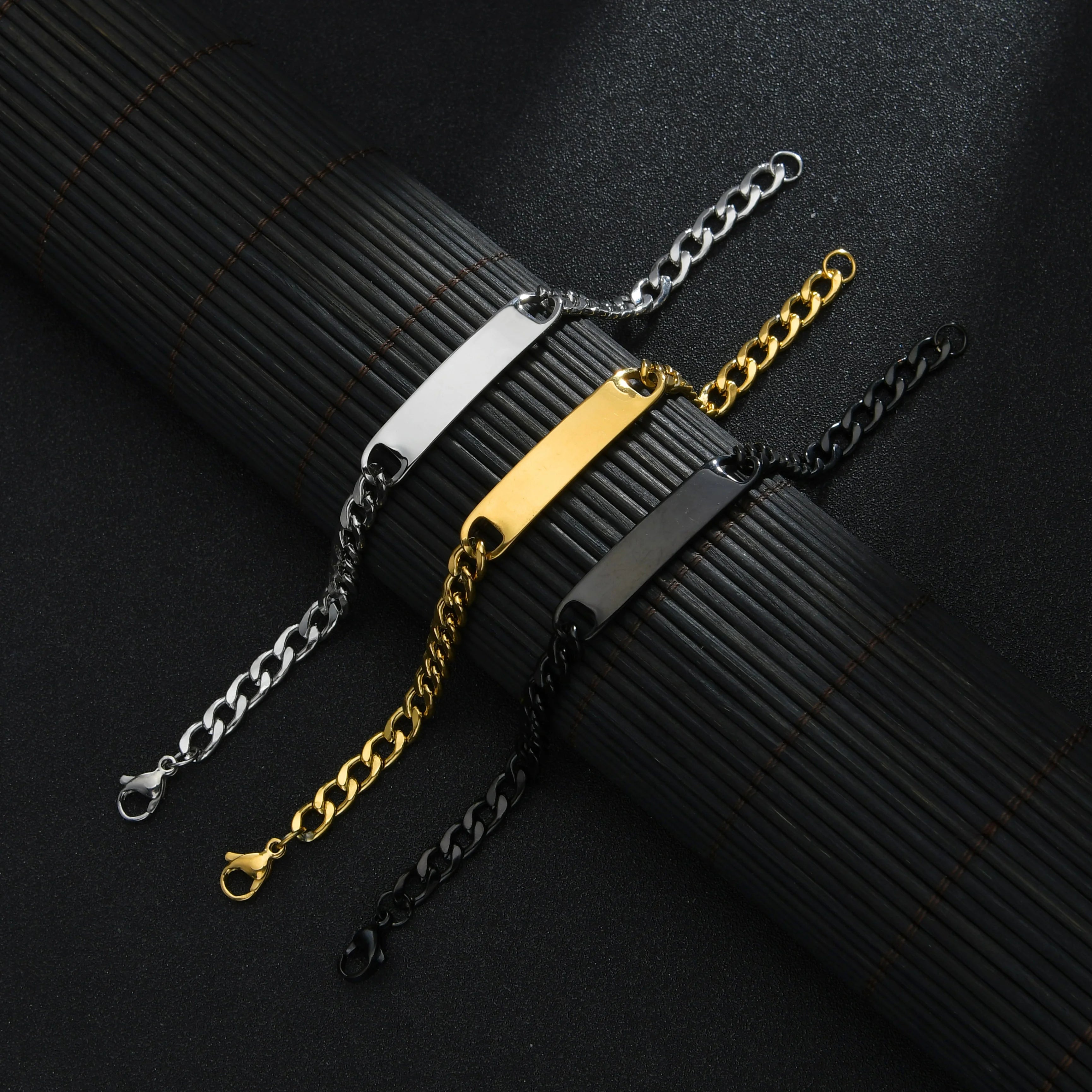Stainless Steel Bar Chain Bracelet