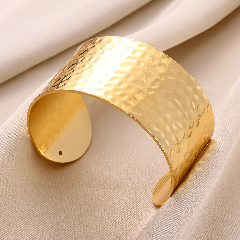 Vintage Gold Open Cuff Bracelet for Women
