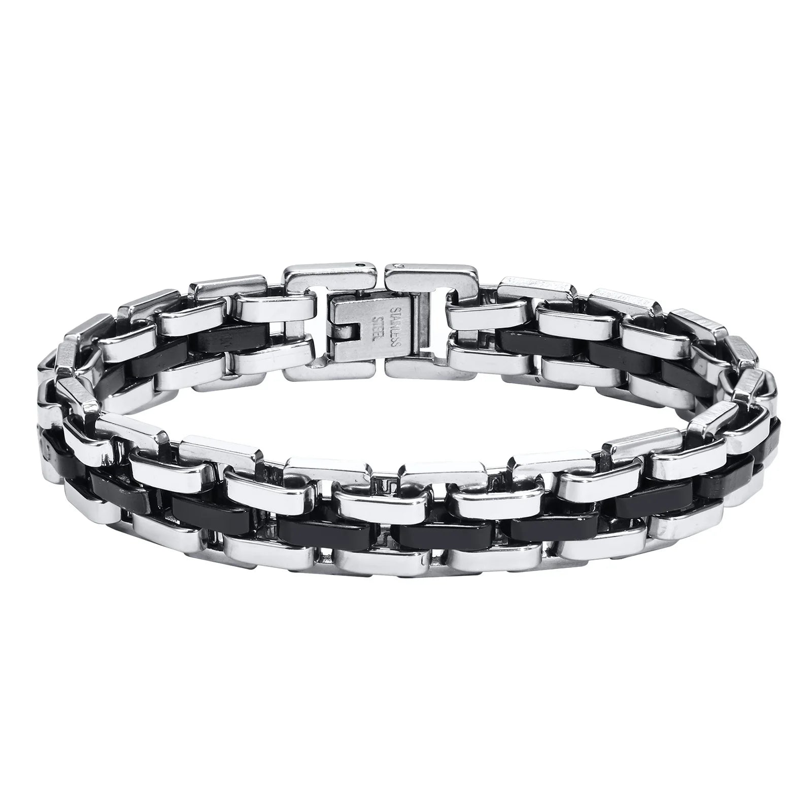 Men's 11mm Stainless Steel Link Bracelet