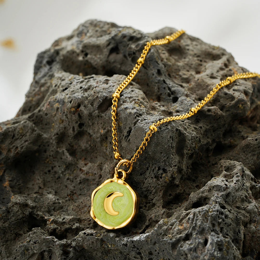 Colorful Enamel Heart Necklace