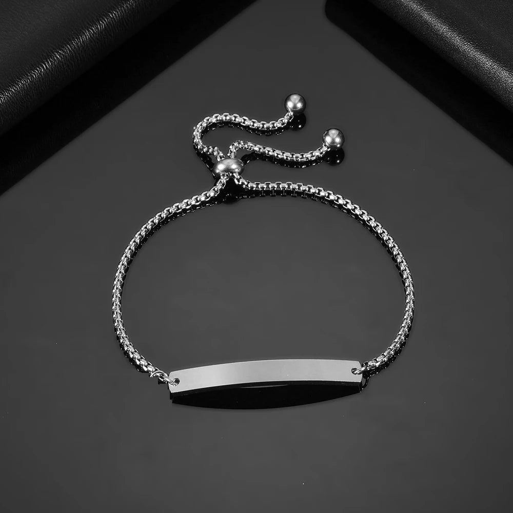 Stainless Steel Bar Chain Bracelet – Couple's Gift